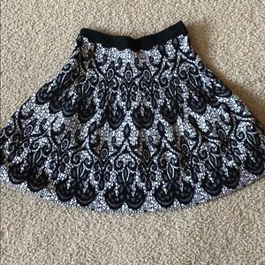 Cynthia Rowley black/white print skirt